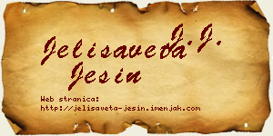 Jelisaveta Ješin vizit kartica